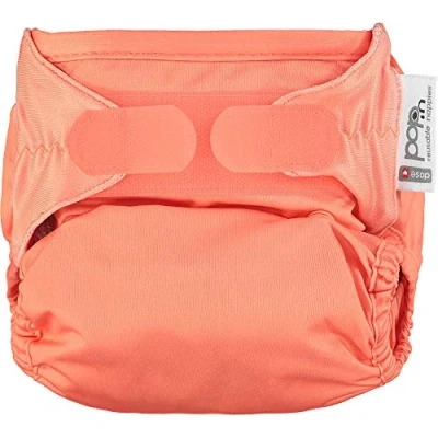 Image of Close Pop in New Gen V2 Single Birth to Potty Nappy +bamboo, Coral