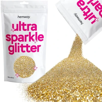 Image of Glitter Gold Silver Ultra Sparkle Sequins Nail Face Festival Christmas Halloween Makeup Microfine 100g / 3.5oz