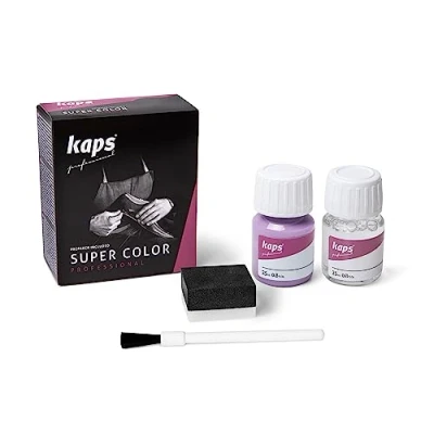 Image of Kaps Dye Super Color + Preparer (25 ml each), Professional Leather For Natural Leather, Faux and Fabric, Nourishing Repairing Shoes (155 Lilac)