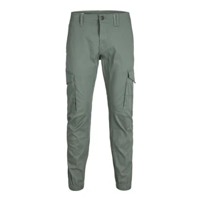 Image of JACK &amp; JONES Men&#039;s Jpstpaul Jjflake Cargo Noos Trousers, Laurel Wreath, 28 W/32 L