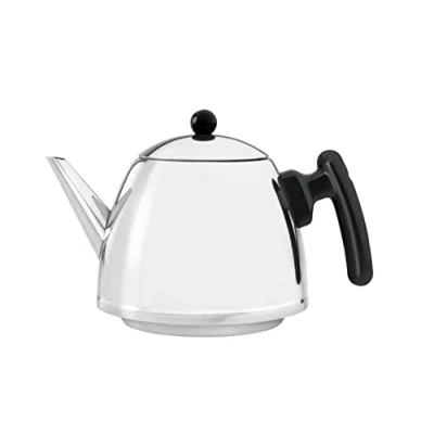 Image of Bredemeijer Classic 1.2L, Black Fittings, Stainless Steel, Silver, 15.5 x 23.7 15.9 cm