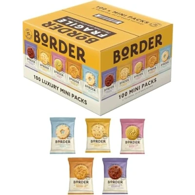 Image of Borders Mini Pack Assorted Biscuits (5 Variety) 100 x 2 Bisc (1 Box)