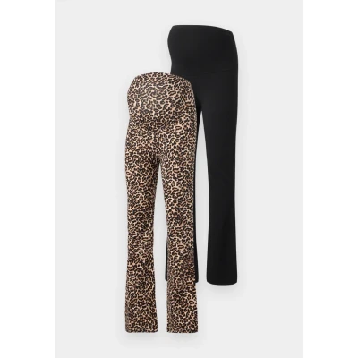 Image of ONLY Maternity Olmlovely LEO Flared PANT 2 PACK Leggings Trousers, Women&#039;s, Size: XXL, Black