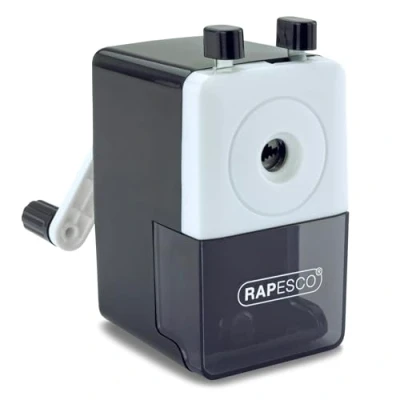 Image of Rapesco R64000B2 Desktop Pencil Sharpener Model 64, Black