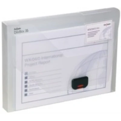 Image of Snopake A4 DocBox Clear 35 mm Box File with Push Lock (Pack of 1) Ref 12861