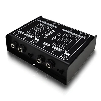Image of Pyle Pro PDC22 Dual Passive Direct Box, Black