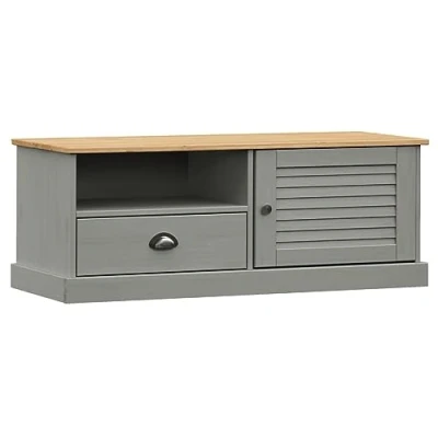 Image of vidaXL TV Cabinet VIGO Grey 106x40x40 cm Solid Wood Pine