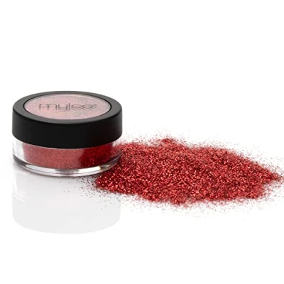 Image of Mylee All That Glitters [Passionate] 101 Glitter Colour Choices DIY Nail Decoration, Holographic Dust Powder Ideal for Art &amp; Crafts