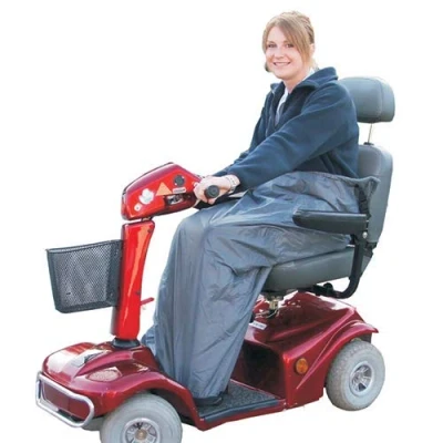Image of Kozee Komforts Scooter Leg Wrap Waterproof Cover for Wheelchair and Mobility Users with Extended Wings Concealed Security Pocket Grey