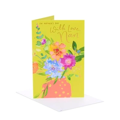 Image of UK Greetings Mother&#039;s Day Card for Nan Floral Design