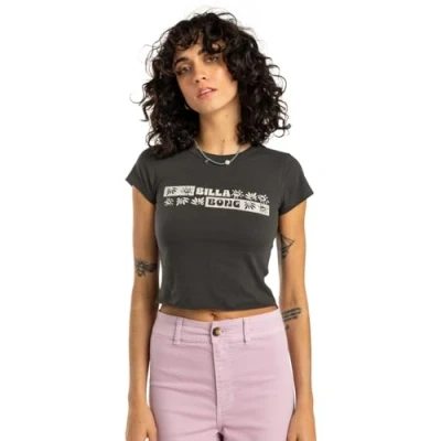 Image of Billabong Short Sleeved T Shirt Paradise Way Young Womens Black L