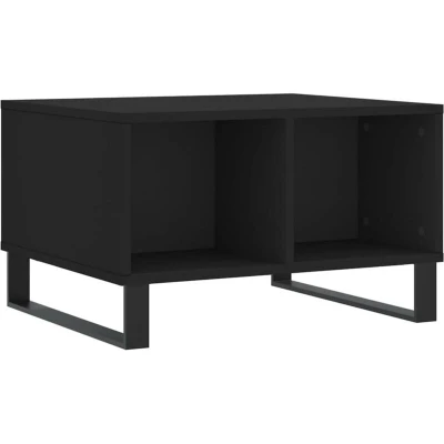 Image of vidaXL Coffee Table Black 60x50x36.5 cm Engineered Wood