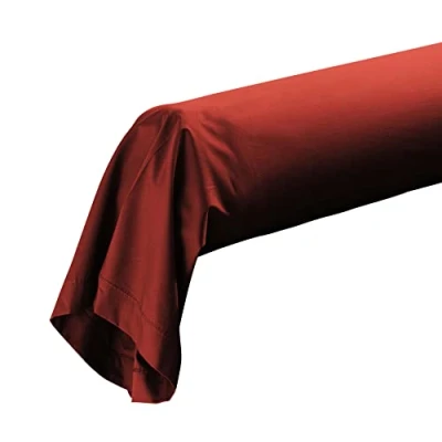 Image of douceur d&#039;intérieur, Percale Tomette 100% Cotton Bolster Pillow Case Cushion Cover 85x185cm