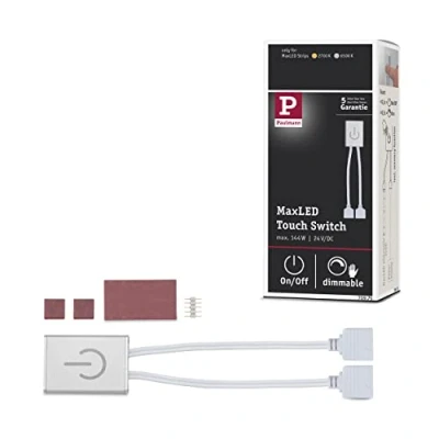 Image of Paulmann 70975 Strip MaxLED Touch Switch max. 144 watt dimmable Lighting Silver Light Metal LED