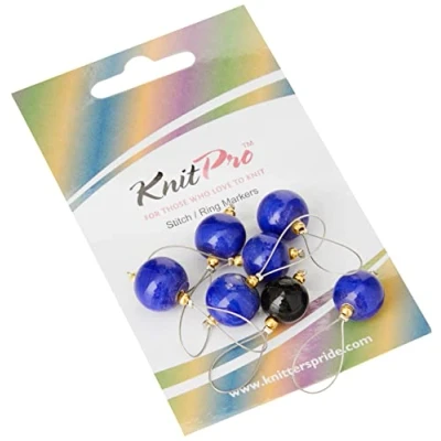 Image of KnitPro KP10933 Zooni: Bead Stitch Markers: Bluebell