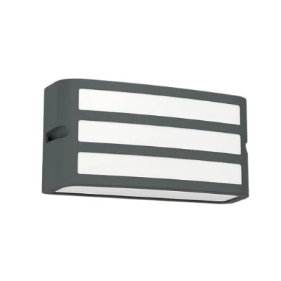 Image of Eglo Outdoor Wall Light Fixture Camarada, External Porch Lighting, Rectangular Outside Spotlight, Flat façade lamp, Anthracite Metal, E27 Socket, IP54