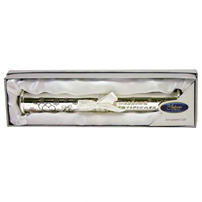 Image of Silver Plated Wedding Certificate Holder by Juliana