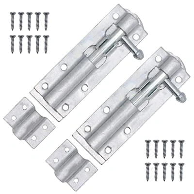 Image of EAI Heavy Duty Tower Bolt 4 Inch Galvanised Fixings Included Pack of 2
