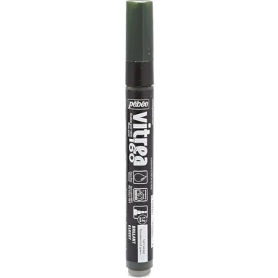 Image of Pebeo Vitrea 160 Glass Paint Glossy Marker, Sandalwood Green