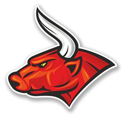 Image of 2 x Red Bull Vinyl Sticker iPad Laptop Car Helmet Skate Scooter Bike Quad #4471 (10cm Wide 9.4cm Tall)