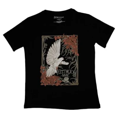 Image of Paradiso Clothing Fleetwood DOVE Boyfriend FIT Print Tshirt, Women&#039;s, Size: Small, Black