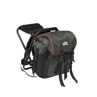 Image of Abu Garcia Junior Fishing Rucksack with Built In Chair Lightweight, Water Resistant Backpack for Young Anglers, Outdoor Adventures &amp; Camping