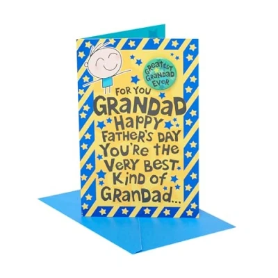Image of UK Greetings Father&#039;s Day Card for Grandad Badge Design