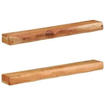 Image of vidaXL Wall Shelves 2 pcs 100x17x8 cm Solid Wood Acacia