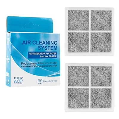 Image of ACE+ FA 120F Refrigerator Air Filter Compatible with LG Pure N Fresh ADQ73214405 ADQ73214404 ADQ73214408 Antibacterial Pur (Pack of 2)