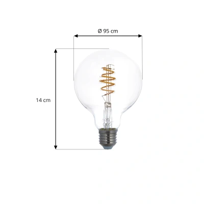 Image of LUUMR Smart LED E27 G95 4.9W clear ZigBee Hue