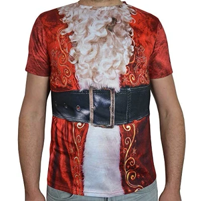 Image of Jack &amp; Danny&#039;s Mens Ladies Unisex Xmas Christmas Novelty Crew Neck Short Sleeve T Shirt Printed