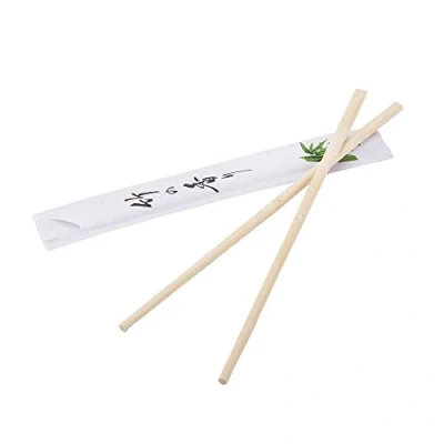 Image of ( Pack of 15 pairs ) Disposable Bamboo Wooden Chopsticks Individually Wrapped (15)