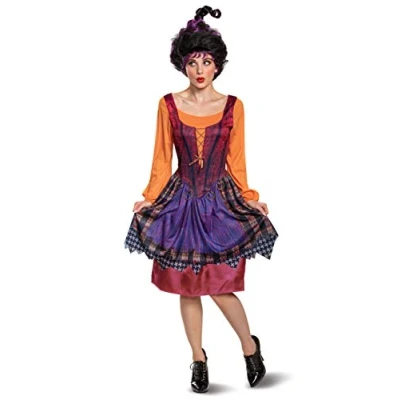 Image of DISGUISE 15189F Disney Hocus Pocus Mary Classic Adult Costume, Red &amp; Orange, XL (18 20)