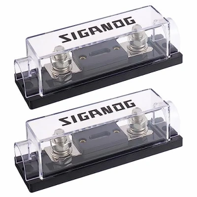 Image of SIGANDG 350Amp ANL Fuse Holder 0/2/4 Gauge Block with 350 A Fuses for Car Audio Truck DIY (2 Pack)