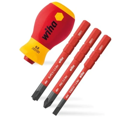 Image of Wiha SB 2831 01 SoftFinish Electric slimVario Stubby Red Yellow SB28310101