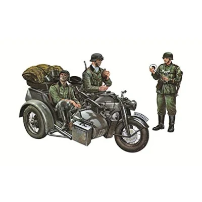 Image of Italeri 1/35 ZUNDAPP KS750 WITH SIDECAR # 317 Plastic Model Kit