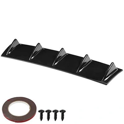 Image of Qiilu Shark Fin Diffuser,Universal Car Rear Bumper Chassis Spoiler Wing Lip Diffuser (M)