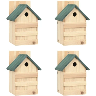 Image of vidaXL Bird Houses 4 pcs 23x19x33 cm Firwood