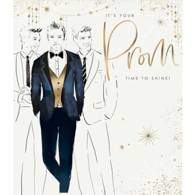 Image of UK Greetings Boy Man Male Prom Card It&#039;s Your time to shine!