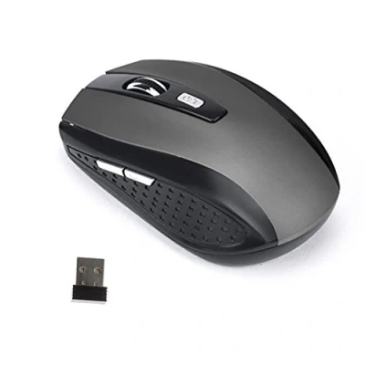 Image of Gemini_mall® Wireless Mouse, 2.4G USB Mice Optical PC Laptop Notebook Computer Cordless Mouse with Nano Receiver, 6 Buttons, for Windows Mac Linux Vista Macbook Pro Apple iMac (Grey)
