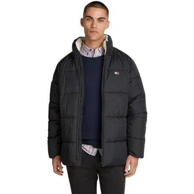 Image of Tommy Jeans Puffer Winter jacket, Men&#039;s, Size: XXL, Black