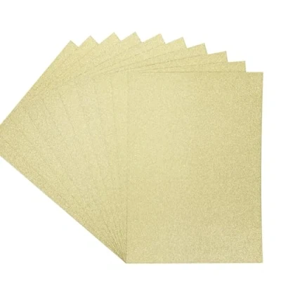 Image of Crafters Companion A4 Coloured Glitter Single Sided IVORY 250GSM (10 Sheet Pack) Perfect for Arts and Crafts, Printing, Card Bases &amp; Folding Centura Pearl, CPG10