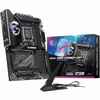 Image of MSI MPG Z890 CARBON WIFI Motherboard, ATX Supports Intel Core Ultra Processors (Series 2), LGA 1851 110A SPS VRM, DDR5 Memory Boost 9200+ MT/s (OC), PCIe 5.0 x16 &amp; 4.0 x16, M.2 Gen5, Wi Fi 7, 5G L