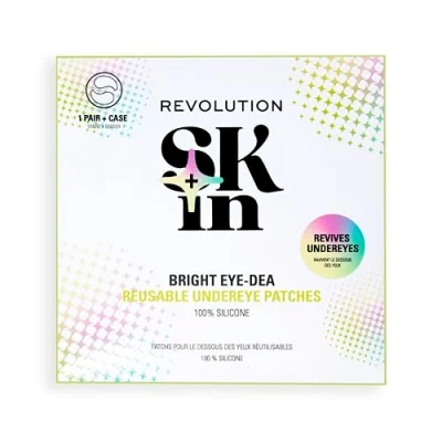 Image of Revolution SKin, Silicone Eye Patches, Reuseable, Depuffs &amp; Hydrates Eyes, Vegan Cruelty Free, 1 Pair Included