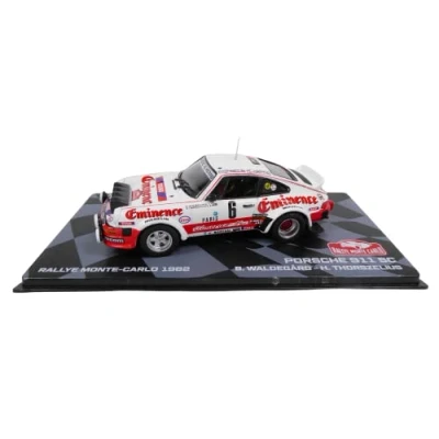 Image of OPO 10 Rally car 1/43 compatible with Porsche 911 SC Monte Carlo 1982 Waldegard Thorszelius BR26