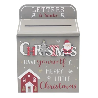 Image of Lesser &amp; Pavey Letter To Santa Christmas Letterbox 30cm x 20cm 10cm Gift Idea for Xmas Themed Letterbox, UK Design, Postbox