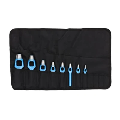 Image of GEDORE Arc punch set, 8 piece Ø 3 25 mm, Rubber leather gaskets fabric, Round, Punch, 57304