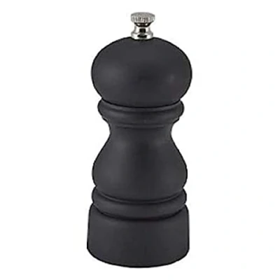 Image of Genware SPMBLK12 Salt Or Pepper Grinder, 12.7 cm, Matte Black
