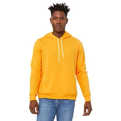 Image of Bella Canvas Mens Poly Cotton Fleece Pullover Hoodie (3719) Gold XL
