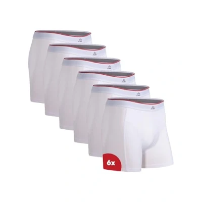 Image of DANISH ENDURANCE Men&#039;s Bamboo Boxers, Comfortable, Breathable Underwear, Tagless, Optional Open Fly, 6 Pack, White, XXL